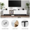 Modern TV Stand for 80'' TV with 3 Doors, Media Console Table, Entertainment Center with Large Storage Cabinet for Living Room, Bedroom - as picture