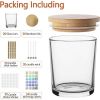 Goldarea Candle Making Kit,20Pcs 7oz Glass Candle Jars with Bamboo Lids and Making Supplies. - Goldarea