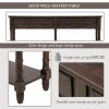 Console Table Sofa Table Easy Assembly with Two Storage Drawers and Bottom Shelf for Living Room, Entryway (Espresso) - as picture