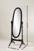 Traditional Queen Anna Style Wood Floor Cheval Mirror, Cherry Finish - as Pic