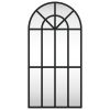 Wall Mirror Black 11.8"x23.6" Arch Iron - Black