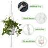 2Pcs Plant Hanger Flowerpot Net Bag 40in Cotton Rope Plant Hangers 4Legs Plant Hanger - White