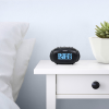 SHARP Digital Alarm Clock, Black, LCD Display, Battery Operated, Small, Travel Clock - Sharp