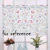 Floral Cafe Kitchen Curtains Half Window Panel Short Bookcase Curtain, 55x24 inch - Default