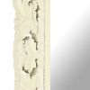 Hand Carved Mirror White 43.3"x19.7" Solid Mango Wood - White