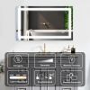 Frameless Rectangular LED Light Bathroom Vanity Mirror - 40*24