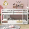 Floor Bunk Bed, White - as picture