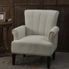 Accent Rivet Tufted Polyester Armchair ,Cream - as picture