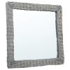 Mirror 19.7"x19.7" Wicker - Brown