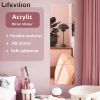 4pcs 3D Acrylic Mirror Stickers Flexible Thickened Self Adhesive Decor - 4Pcs