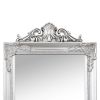 Free-Standing Mirror Silver 19.7"x78.7" - Silver