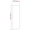 Door Mirror Black 15.7"x39.4" Glass and Aluminum - Black