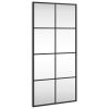 Wall Mirror Black 15.7"x31.5" Rectangle Iron - Black