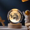 1pc Creative Crystal Ball Decoration; Desktop Night Light; Bedroom Night Light Valentine's Day Gifts Birthday Gifts - Saturn