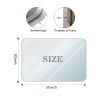 30x20inch Glossy Brushed Silver Rounded Corner Rectangle Bathroom Mirror For Wall Metal Frame Deep Set Design Hangs Wall Mounted Bathroom Mirror(Horiz