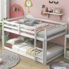 Floor Bunk Bed, White - as picture