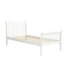 Platform Bed Frame Mattress Foundation with Wood Slat Support, Twin (White) - as picture