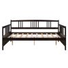 Full Size Daybed with Support Legs, Espresso - as picture