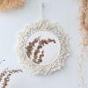 1pc, Boho Macrame Round Mirror - Woven Wall Hanging for Apartment, Home, Bedroom, Living Room Decor - One Size