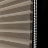 WELLSOURCE No Drill 2"Shangri-la Shades Tension Inside Mount Expansion Window Blind,Custom Size - Beige - Custom Size