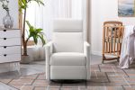 Modern Upholstered Rocker Nursery Chair Plush Seating Glider Swivel Recliner Chair, Beige - as Pic