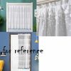 Short Kitchen Semi-Sheer Cafe Tier Curtain Pendant Doorway Hallway Curtain,59x35 inch - Default