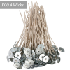 MILIVIXAY 100pcs 6.0inch ECO 4 Wicks for Soy Candles ,Pre-Waxed and Tabbed ECO Wicks for Soy Candles Making. - MILIVIXAY