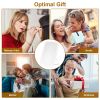 5.98x8.62in Lighted Makeup Mirror Vanity Desk Mirror Small LED Mirror with 3 Light Colors Touch Screen Brightness Adjustable USB Rechargeable - Mirror